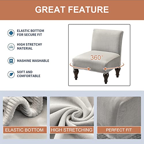 Eco-Ancheng Armless Chair Slipcover Removable Armless Accent Chairs Covers Washable Armless Slipper Chair Slipcover Printed Armless Chair Furniture Protector Covers for Living Dining Room Hotel - color: A35