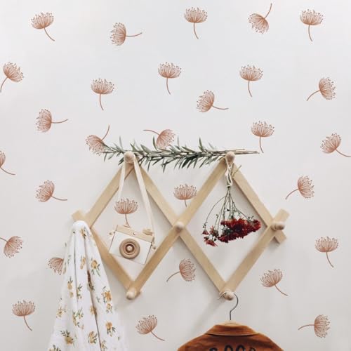 12x36 Inch Set Dandelion Wall Decor Sticker- DIY Boho Wall Decal Mural Set - 54 Pcs Stickers for Wall, Kitchen, Nursery, Office Decor - Each Sticker 3.1x2.3 Inch (Dandelion) - color: Dandelion