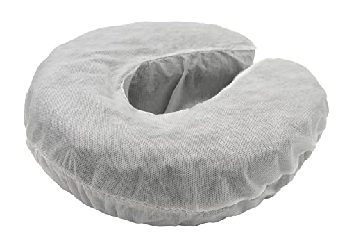 Disposable Fitted Face Cradle Covers Silky Massage Headrest Covers Pack of 50 - color: White-50 PCS
