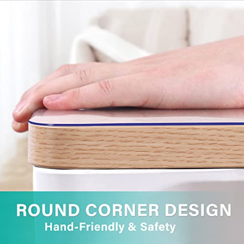 Set of 2 Clear Table Pad Cover Protector 12x24 Inch Vinyl Plastic Desk Mat 1.5mm Thick Non-Slip Transparent Table Cover on Top of Office Writing Desk Dresser End Dining Table Heat Resistant - color: New Clear 1.5mm, size: 12 X 24 Inches-2PCS