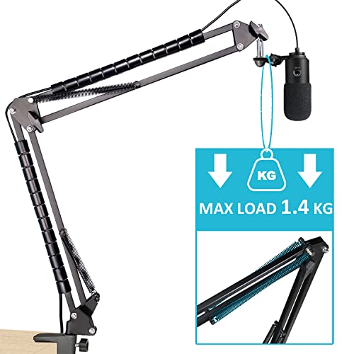 K669 Mic Boom Arm Stand with Pop Filter, Compatible with Fifine K669, Fifine 669B USB Microphone with Cable Sleeve by SUNMON - color: Fifine K669B Boom Arm with Cable Sleeve