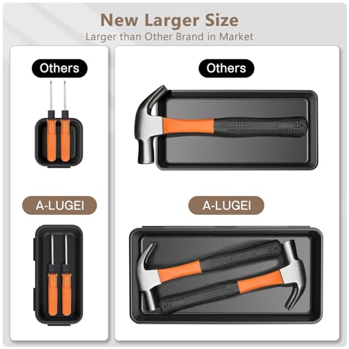 A-LuGei 【More Larger Size】 【69 PCS-5 Size】 Tool Box Organizer Tray Divider Set【Black】 Desk Drawer Organizer Bin, Garage Organization and Storage Toolbox for Rolling Tool Chest Cart Cabinet WorkBench - size: 69pcs-5 Size
