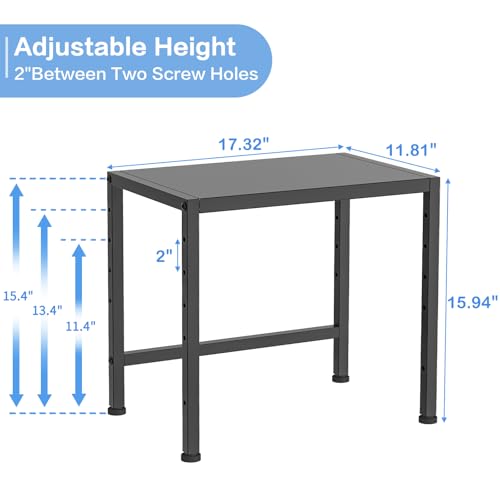 17.3 Inches Metal Storage Shelves,150LBS Heavy Duty Shelving Units and Storage For Small Appliance,Adjustable Utility Storage and Organization Shelf Rack For Kitchen Cabinet Closet Under Sink Pantry - size: 1 Tier:11.8"D x 17.3"W x 15.9"H