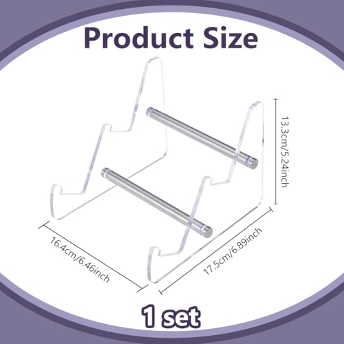 DICOSMETIC 2-Tier Acrylic Keyboard Display Stand Holder Clear Keyboard Storage Stand 6.46x6.89x5.24 Inch Transparent Mechanical Keyboards Holder for Tablet,Holds up to 2 Keyboards
