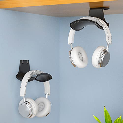 2-Pack Headphone Stand Hanger Wall Hooks, Save Space Headset Stand Holder for Universal Gaming Headset Airpods Max Sony Bose Beats, Strong Adhesive with Screws, White - color: White Z(2 Pack)