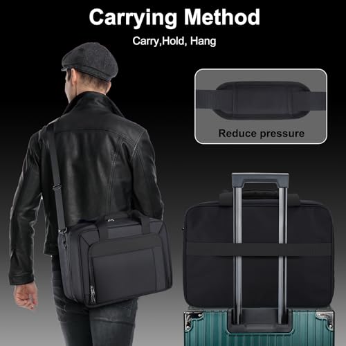 GDNasist Carrying Case Fit for PS5, Travel Thickened Protective Bag Compatible with Playstation 5 Console, Headset, PS5 Controller, Game Discs, and Gaming Accessories, All Black - color: All-black
