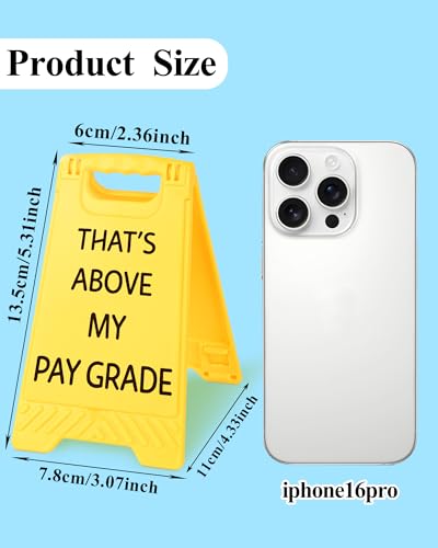 Funny Office Desk Decor, Above Pay Grade Mini Desk Sign | Above Pay Grade Sign, Coworker Desk Sign, Work Humor Decor, Mini Desk Sign - style: Above My Pay Grade