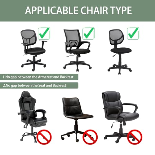 Stretch Jacquard Office Chair Cover, Removable Washable Desk Chair Cover, Anti-dust Seat Cushion Protectors - Green - color: Green, size: Chair Seat Cover