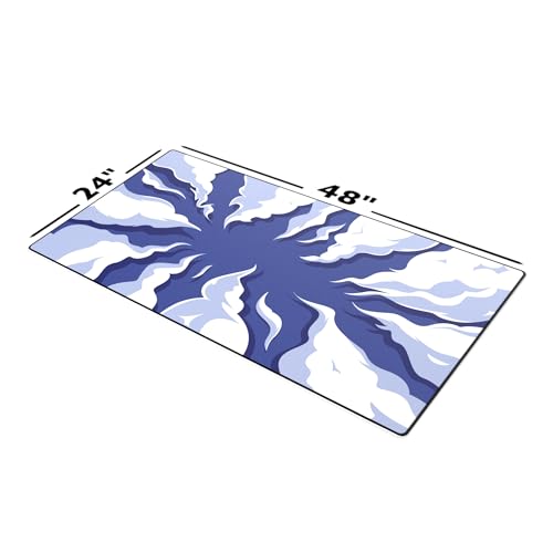 Gamer Boss - Gaming Mouse Pad - 48 x 24 Inches - 4mm Thick with Stitched Edges, Non-Slip Rubber Base, Premium Cloth Mousepad, Desk Mat for Laptop, Keyboard, Computer & PC (Mega, Smoke) - color: Smoke, size: 48" x 24"