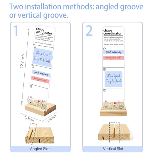 Sticky Note Holder Acrylic Monitor Memo Board Desk Organizers and Accessories Desk Decor Post It Note Holder with 200Pcs Sticky Notes Funny Floral Chaos Coordinator Office Admin Desk Sign - color: Coordinator