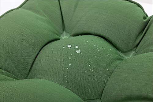 QILLOWAY Outdoor Rocking Chair Cushions Set of 2, 100% Polyester Waterproof Patio Rocking Chair Cushion, High Back Weatherproof Chair Pad for Adirondack & Outdoor Furniture, Dark Green - color: Dark Green