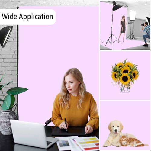 Light Purple Photography Backdrop for Photoshoot, Photo Backdrop Curtain, Perfect Light Purple Backdrops for Party Portrait Photoshoots Video Studio 5FTx7FT - color: Light Purple, size: 5x7 FT