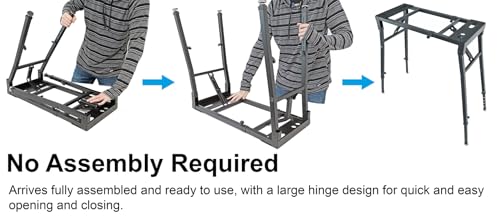 Rockville PKS35 Adjustable Platform Keyboard Stand, Steel, Foam Pads, Precise Adjustments, Folds Flat, Swivel Feet, Perfect for Performers, Live Music