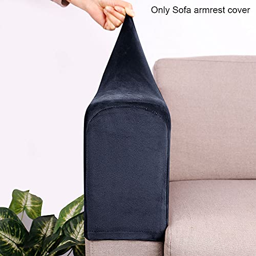 1 Pair Stretch Couch Arm Cove-r, Sofa Armrest Cove-r, Elastic Ant-i-Slip Couch Protec-t Slipcovers for Recliner Armchair