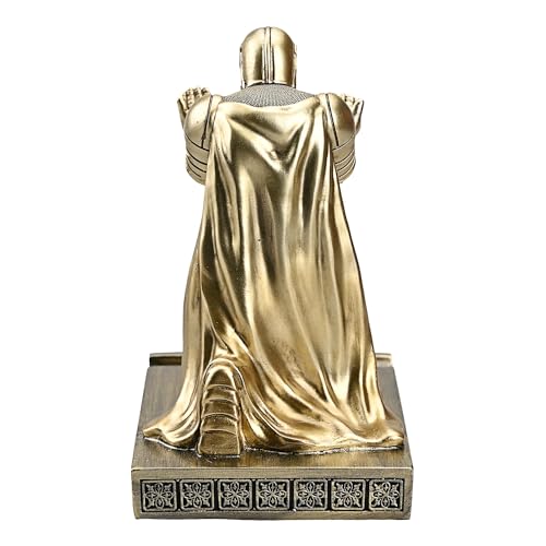 Windbreaker Soldier Knight Pen Holder Personalized Desk Accessory, Mobile Phone & Gaming Controller Holder, Device Stand Gift for Medieval Enthusiasts (Bronze) - color: Bronze
