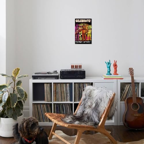 Five Nights at Freddy's - Celebrate Wall Poster, 19L" x 13W", Premium Unframed Version - color: Premium Unframed Version, size: 19"L x 13"W