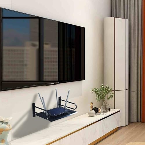 HNVNER Floating AV Shelves,Projector Wall Mount DVD Shelf,Floating Entertainment Center Bracke Under TV for Cable Boxes/Games Console/DVR/TV Accessories (Single Layer) - size: Single Layer
