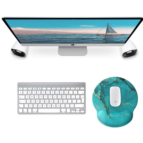 eulps Mouse Pad with Wrist Rest, Comfortable Computer Mousepad with Gel Wrist Support Smooth Surface and Non-Slip PU Base for Pain Relief, Laptop, Office & Home (Calm Lake) - color: Calm Lake