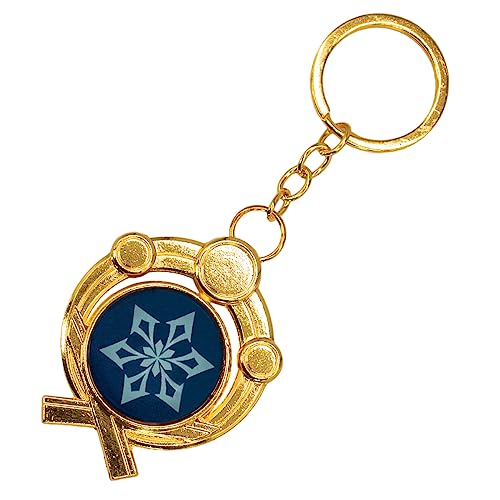Impact Videogame Colorful Lanyard Keychains Stickers - color: Inazuma Cryo