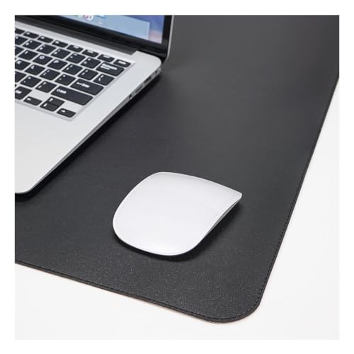 Non-Slip Leather Desk Mat, 27.6×11.8 Inch Waterproof Laptop Computer Desk Keyboard Pad, Large Mouse Pad for Office,Work, Home, Decor (Black) - color: Black