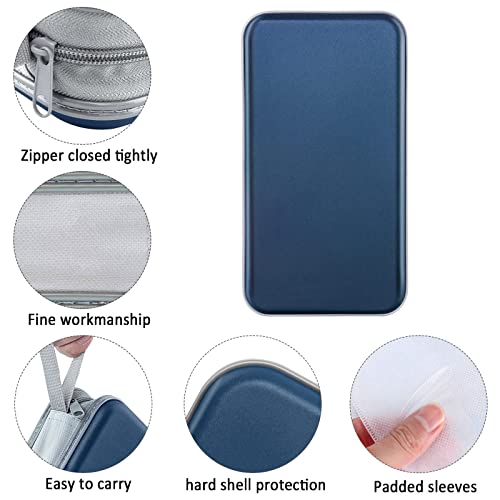 Siveit CD Case Holder, 80 Capacity CD/DVD Case Holders Wallet Hard Plastic CD DVD Disc Cases Storage Binder for Car Home Office Travel (Dark Blue) - color: Dark Blue