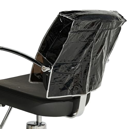 Betty Dain Salon Chair Cover 3 Pack, Protects Spa/Salon Chair Upholstery from Stains, Chemicals, Moisture, and Wear, Square, One Size Fits Most, Durable Vinyl, Black - size: 3 Pack, style: Square