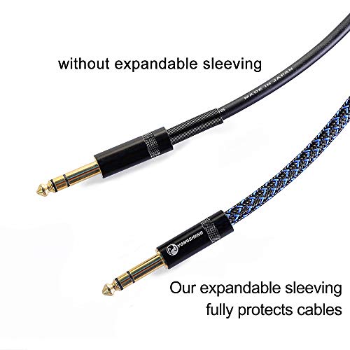 25ft - 1/2 inch PET Expandable Braided Sleeving – BlackBlue – Alex Tech Braided Cable Sleeve - color: Blackblue, size: 1/2"-25ft