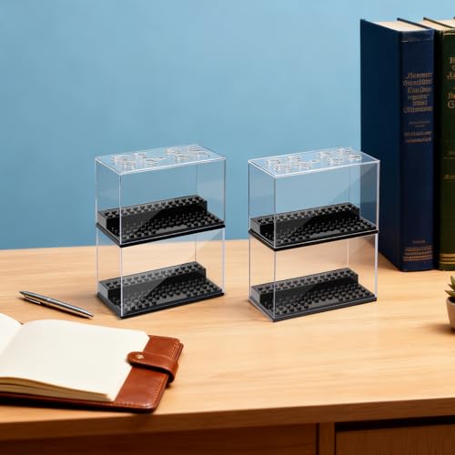 Small-Sized Acrylic Display Case, Clear Dustproof Storage Box, 4 Pack Building Block Display Boxes for Collectibles, Suitable for Showcasing Collectibles - size: 4 Pack