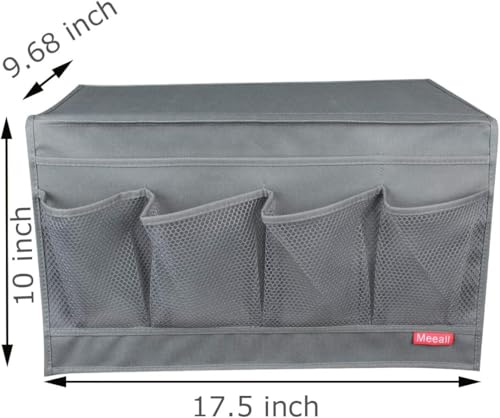 Bedside Storage Organizer with 6 Pockets, Bedside Caddy, Table Cabinet Storage Organizer, TV Remote Control, Phones, Magazines, Tablets, Accessories, Grey - color: 6 pockets bedside caddy - Gray