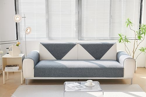 Couch Chair Arm Covers for Sofa, Waterproof Armrest Armchair Covers Non-Slip Recliner Slipcovers, Set of 2 (Grey, 24"×20") - color: Grey