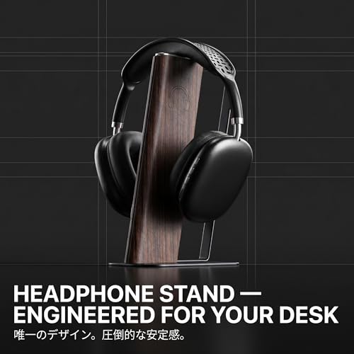 Gunking Headphone Stand with Floating Arc Design — Sculptural Desk Headset Holder for Gaming & Office, Universal Fit for Sony, Bose, AirPods Max & More
