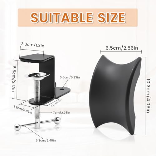 Headphone Hanger, PC Gaming Headset Stand Adjustable Clamp-On Headphone Hook Mount, Universal Fit for PC Accessories, Headphone Holder Under Desk