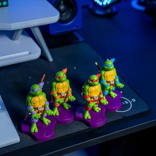 Exquisite Gaming Cable Guys TMNT Michelangelo Earbud Holder, Four Character Collectible Phone Stand