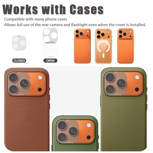 Camera Lens Cover Compatible for iPhone 17 Pro/17 Pro Max,Camera Lens Protector to Protect Privacy and Security,Strong Adhesive -2 Pack-Clear - size: 17 Pro/17 Pro Max
