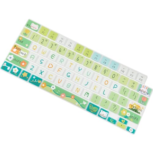 Cute Silicone Keyboard Cover for 2021-2024 MacBook Air 13.6" 15" A2941 A3114 A2681 A3113, MacBook Pro 14" 16" A2442 A2779 A2918 A2992 A2485 A2780 A2991 A3112 A3401 A3406 M4 M3 M2 M1 Max, Cute Flowers - color: Cute Flowers