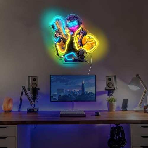 Anime Neon Sign, Joker Gamer Led Neon Light Signs for Wall Decor Clown Game Neon Signs for Bedroom Man Cave Brithday Party Gaming Room Decor Gifts for Gamer Men(13.2"*13")