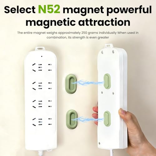 Magnetic Remote Control Wall Mount - Set of 4 Silicone Self-Adhesive Storage Boxes for TV & Air Conditioner Remotes, TV Organizer Back (Multi Color)