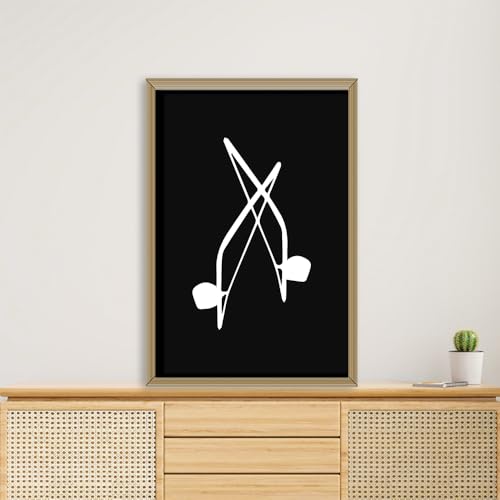 (unframed) Wall Art Print Of Berimbau, Capoeira, Brail, Instrument, Marcial Arts 2 - Eco-friendly Poster, Custom Decor For Home, Office, Bedroom, Bath Room, Living Room, (10x8 IN) - 102238WH - color: WHITE, size: 8x10 Inch