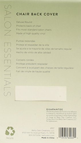 Betty Dain Salon Chair Cover, Protects Spa/Salon Chair Upholstery from Stains, Chemicals, Moisture, and Wear, Round, Fits Most Salon Chairs, Durable Vinyl, Black (Pack of 2) - size: 2 Pack, style: Round