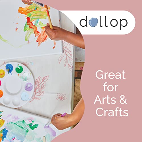 Dollop Disposable Splat Mats (30-Pack) – Large 47” Water-Resistant High Chair Floor Protector – Baby Led Weaning & Toddler Meal Supplies – Biodegradable & Compostable (Rose Wildflower) - color: Rose Wildflower