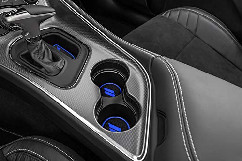 Auovo 11pcs Decor Liner for Challenger Accessories 2015 2016 2017 2018 2019 2020 2021 2022 2023 Interior Anti Dust Mat Center Console Cup Holder Insert Door Pocket Pad for Challenger 2021(Dark Blue) - color: Dark Blue