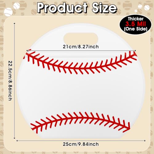 AKAIXI 24pcs 3.5Mil Thickened Baseball Snack Bags Reusable Sealed Treat Bag | with Handle Stand-up Baseball Goodie Bags for Baseball Mom Coach Team Game Day Training Supplies & Party Favor Birthday Gift - color: Baseball