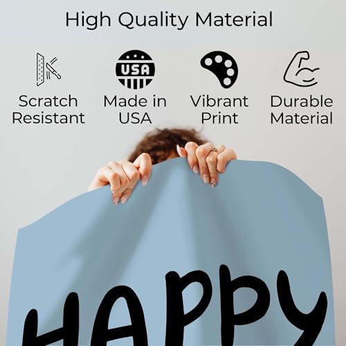 InkFlow Posters Happy Days Poster - Bold Typography Art Print - Modern Graphic Wall Art for Living Room, Bedroom, Playroom - Fun Positive Decor - 18x24 Unframed Canvas Print - color: Style-03, size: 18"L x 24"W