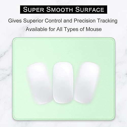 Hsurbtra Mouse Pad, Premium-Textured Square Mousepad 10.2 x 8.3 Inch, Stitched Edge Anti-Slip Waterproof Rubber Pretty Cute Computer Mat for Office Gaming Laptop Women Kids Lake Green - color: Lake Green, size: Square Mousepad (10.2" x 8.3")