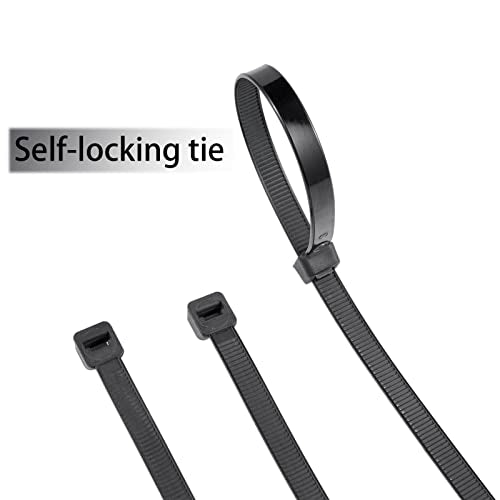 20 inch Black Zip Ties Heavy Duty Outdoor100 PACK, 200 LBS Tensile Strength Large Cable Tie Wraps, Extra Long Wire Ties Plastic UV Resistant Big Strong Zipties - size: 20"(100 pack)