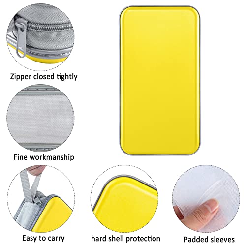 Siveit CD Case holder, 80 Capacity CD/DVD Case Holders Wallet Hard Plastic CD DVD Disc Cases Storage Binder for Car Home Office Travel (Yellow) - color: Yellow