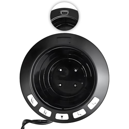 CHB R2ULBL 01-1Theater Cup Holder for Raffel Systems | with USB and Light 5 Button control 2 motors can replace CHB R2ULBL 01 1x5 Pin Male Connector and 1xFemale Barrel Connection - size: CHB-R2ULBL-01-1