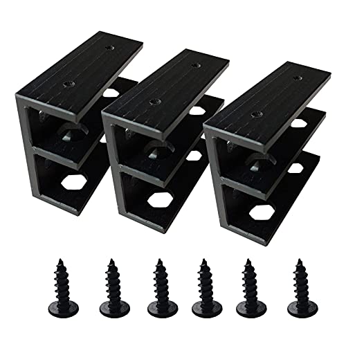 PIAOLGYI Under Desk Double Decker Laptop Holder Mount with Screw, Under Desk Laptop Mount Bracket, Add On Under Table Keyboard Storage (3 Pcs)