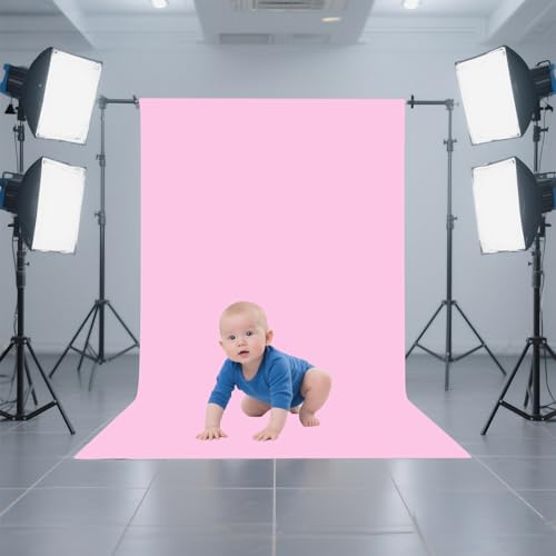 Pink Photo Backdrop for Photoshoot, Pink Photography Backdrop for Portraits, Fabric Background for Product Photography and Video Creation 3FTx5FT - color: Pink, size: 3x5 FT