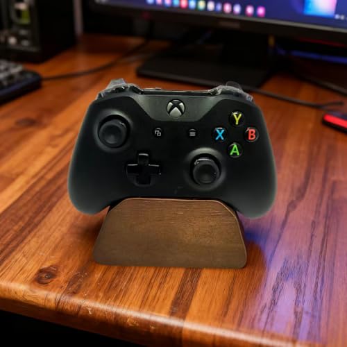 Solid wood gamepad stand, game equipment, controller stand, suitable for Xbox, PS4, PS5, is a good helper for organizing gamepads on the desk, and also the best gift for your son, husband, boyfriend - color: Wood color